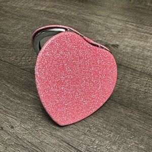 Pink Glitter Heart-Shaped Clutch